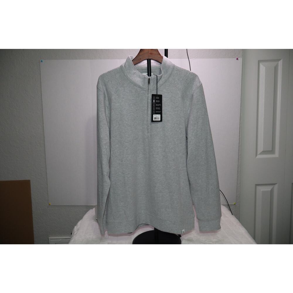 7 Diamond Generation Quarter Zip Pullover-Soft Grey-Medium